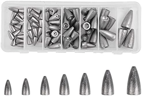 Worm Fishing Sinker Weights Kit, Bass Sinker Fishing Weights Set Assortment Size with Fishing Tackle Box for Freshwater Saltwater Fishing (29pcs Weights Kit)