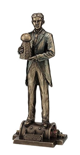 Estatua Nikola Tesla 12 pulgadas Bronce y Resina miniatura 7