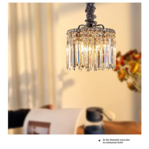 Crystal Chandeliers Modern,Dining Room Light Fixture, 4 Lights Flush Mount Ceiling Light, Ceiling Light Fixture Chrome With Adjustable Chain Pendant Lights For Hallway Bedroom D11.9 In X H10.6 In. #TOP3