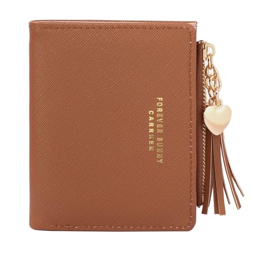 Image of Valentoria Womens Wallet Cute Elegant Long Slim Card Holder Case Minimalist Coin Purse Thin Tassels Zip Clutch Wallets for Girls Ladies | Cute