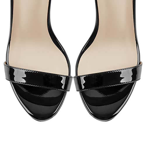 Platform Stiletto High Heels for Women, Round Open Toe Ankle Strap Sexy Heeled Sandals for Wedding Party Dress4