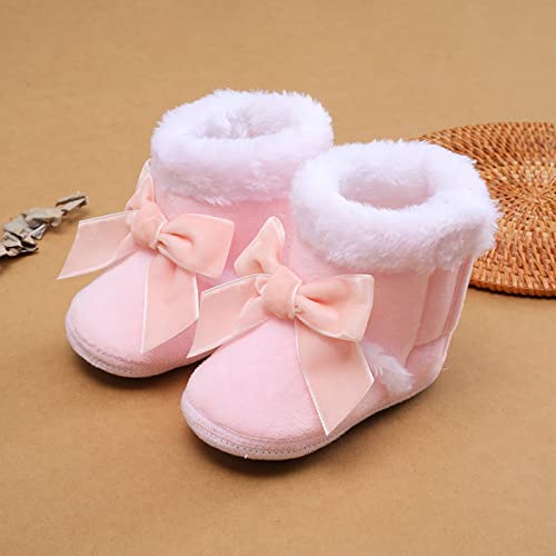 Plush Snow Booties Baby Girls Designed Cargo Warm Soft Comfortable Boots Wearproof Stretch Non Slip Prewalker Shoes3