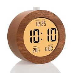 Plumeet Wooden Digital Alarm Clock for Bedrooms, Wood 4 '' Battery Powered Alarm Clock with Snooze photo Plumeet Wooden Digital Alarm Clock for Bedrooms, Wood 4 '' Battery Powered Alarm Clock with Snooze