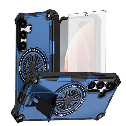 Coque Samsung S24 FE antichoc avec béquille magnétique et verre