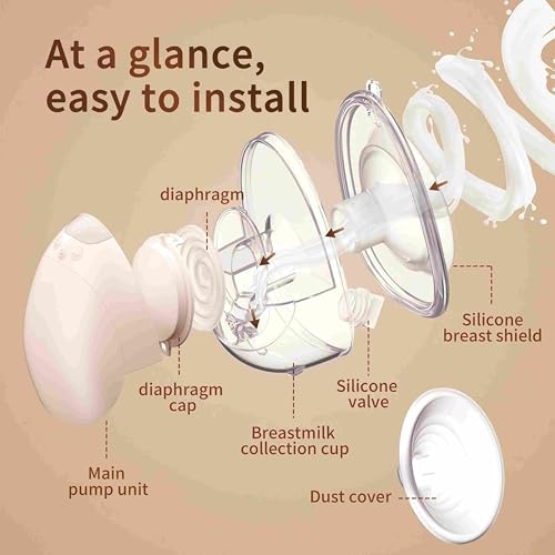 Springhope W08 extractor eléctrico de leche manos libres miniatura 6