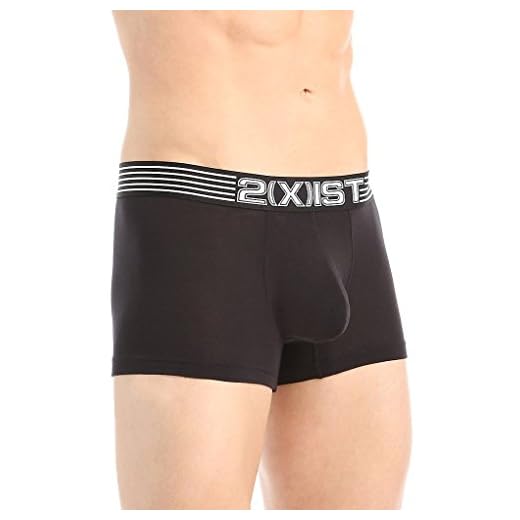 2(X)IST mens Shapewear Maximize No Show trunks underwear, Black, Medium US