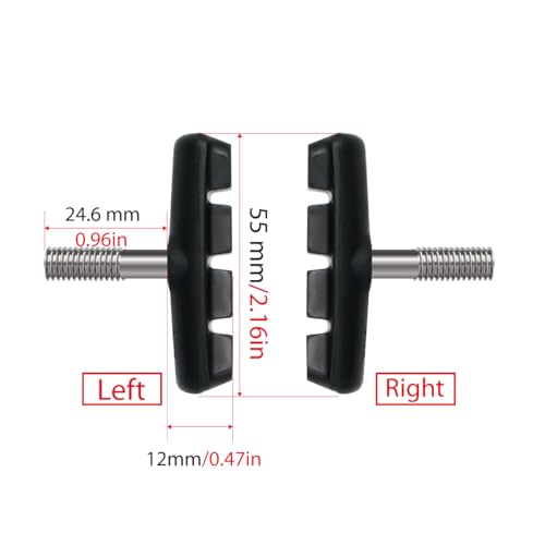 2 Pairs Bicycle V-Brake Pads, Bike 70mm V Brake Blocks Set, 55mm-Black - Picture 3 of 30
