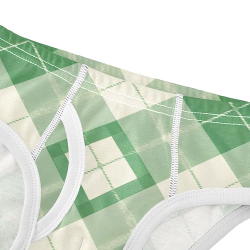 KLL Buffalo Plaid Green Boys Toddler Soft Underwear Briefs Cute Children Panties4