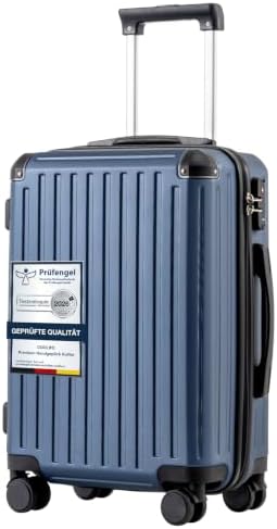 COOLIFE Handgepäck Koffer Hartschalen Hartschalenkoffer, PC+ABS, 55.5 cm M | Reisekoffer mit TSA-Schloss Teleskopgriff und 4 Zwillingsrollen, Trolley-Koffer für Geschäftsreise, Woc