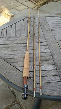 Zhu Canne à mouche en bambou, 2 m #3,3 pièces avec 2 embouts