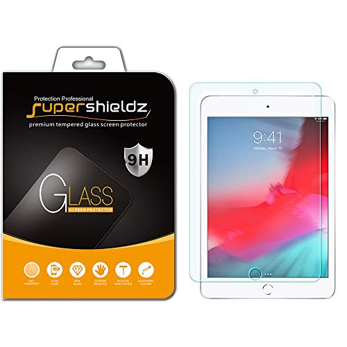Image of SupershieldzA‚ Tempered Glass Screen Protector For Apple iPad Mini 4 , Ballistics Glass 0.3mm 9H Hardness Featuring Anti-Scratch, Anti-Fingerprint, Bubble Free -Crystal Clear [1-Pack]- Retail Packaging