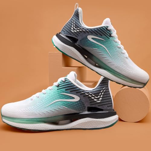 Buy AVANT Men's BounceMax Walking Shoes - Superior Traction, Anti Skid, Lightweight, Multi Directional Flexibility, Enhanced Cushioning, Sports Footwear (AVMSH086CL02UK10_White/Green_UK10) at Amazon.in - Image 3