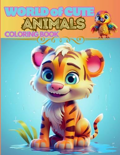 World of Cute Animals Coloring Book for Kids Ages 4-8: Easy-to-Color Pages with fun fact- Featuring Farm Animals, Sea Creatures, Jungle Wildlife and More!