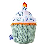 PAWTY Cupcake Plush DogToy - Cute Unique Dog Parody Toy with Squeaker - Gift for Puppy Birthday - Chew Toy for Small to Medium Dogs - Premium Quality Design - Alcohol Drinks Bottle Dog Toy  (Blue)