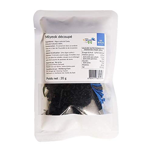  Miyeok naturel découpé (algue verte) 20 g