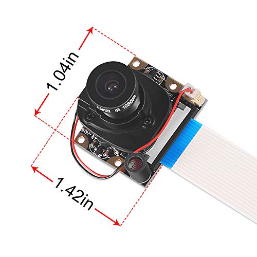 Dorhea For Raspberry Pi 4 B 3 B+ Camera Module Automatic Ir-Cut Switching Day/Night Vision Video Module Adjustable Focus 5Mp Ov5647 Sensor 1080P Hd Webcam For Raspberry Pi 2/3 Model B Model A A+ #TOP4
