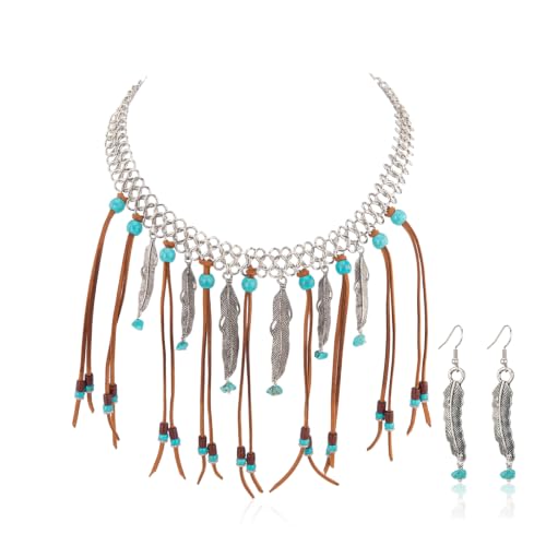 Image of Montana West Rustic Couture's Western Jewelry Set for Women Cowgirl Vintage Western Necklace Earring