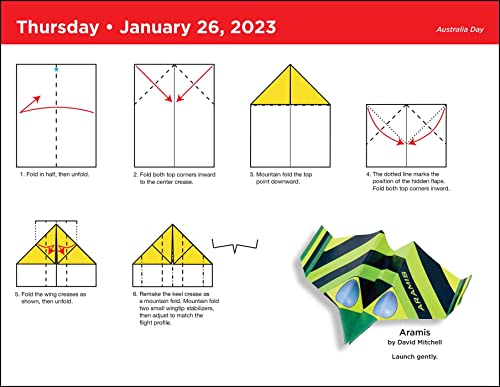 Paper Airplane 2023 Fold-A-Day Calendar #TOP2