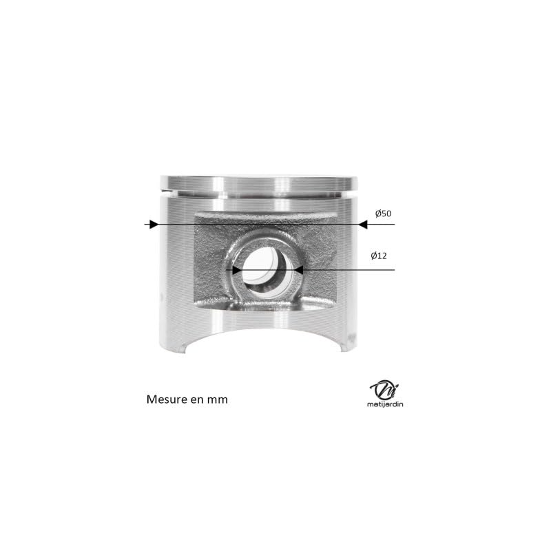 Matijardin - Cylindre piston pour tronçonneuse compatible avec Husqvarna 371, 372, 372XP, 362 avant 2007. Ø 50 mm