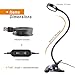 LEPOWER Clip on Light/Reading Lights/Book Light/Desk Lamp Color Changeable/Night Lights Clip on for Desk, Bed Headboard and Computers, Adapter Included (Black)
