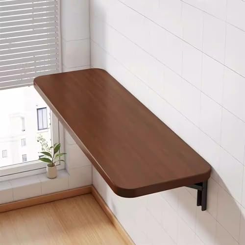 Mesa Plegable de Pared marrón, diseño abatible Que Ahorra Espacio para el lavadero, Mesa compacta de Pared (120 x 40 cm) - Solución versátil para Muebles Plegables