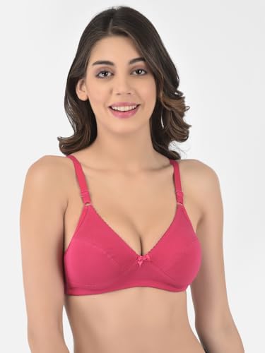 Image of Softline Women's Cotton Blend Wire-Free Non-Padded Plunge Bra Combo | Comfortable & Breathable Everyday Wear (Pack of 2)