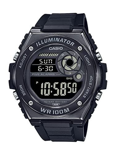 Image of Casio MWD100H Series | Men's Digital Watch | 1 /100 SEC Stopwatch | Countdown Timer | LED Light | 100 Meter Water Resistance | Multi Function Alarm | Auto Calendar | Dual Time | 10 Yr Battery