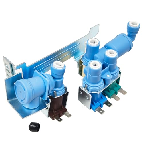 242253002 242102201 Refrigerator Ice Maker Water Inlet Valve for Frigidaire Electrolux Kenmore Crosley Replacement Water Valve Parts 2689640 AP5669874 PS7321353 EAP7321353 Fits Model CFD DGH E23