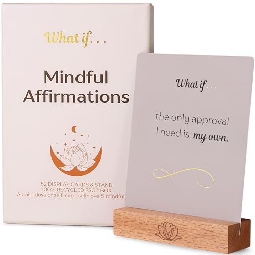 Ariond What If... Mindful Daily Affirmation Cards for Women, Motivational