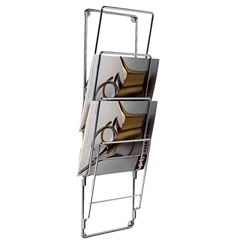 cagü Zeitungsständer MATS Chrom hängend 60cm Höhe inkl. Schrauben & Dübel
