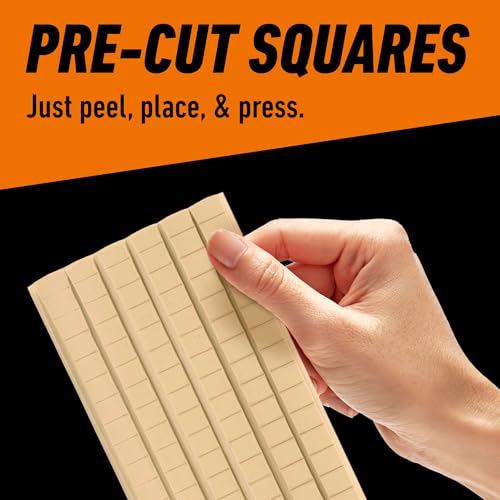 Gorilla Mounting Putty, Natural Tan Color, 84 Pre-Cut Squares (Pack of 3) - Non-Toxic Removable & Repositionable Wall Putty