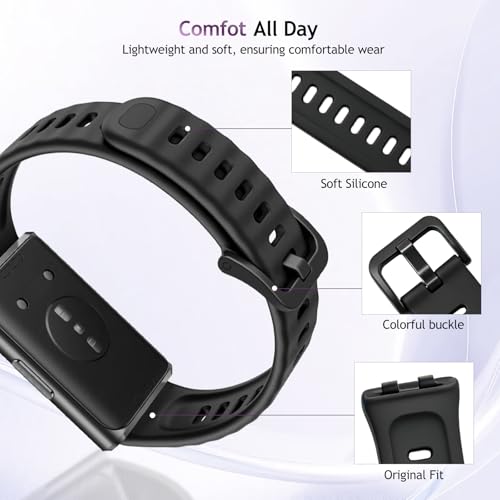 Image of XMUXI Compatible with Huawei Band 11 Pro Replacement Band Silicone Compatible with Huawei Band 11 Strap Wristband Men Women