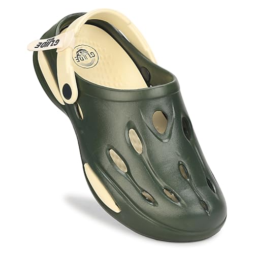 Image of Kraasa Glide Gear Men's Eva Casual Clogs for Everyday use | Sandals with Adjustable Back Strap | Lightweight, Comfortable | Stylish and Waterproof Mules