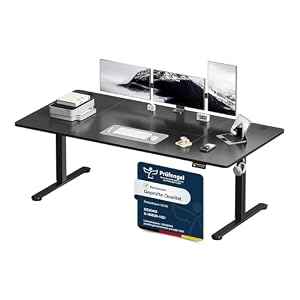 Devoko Elektrisch Höhenverstellbarer Schreibtisch 180 x 80cm,Schwarz
