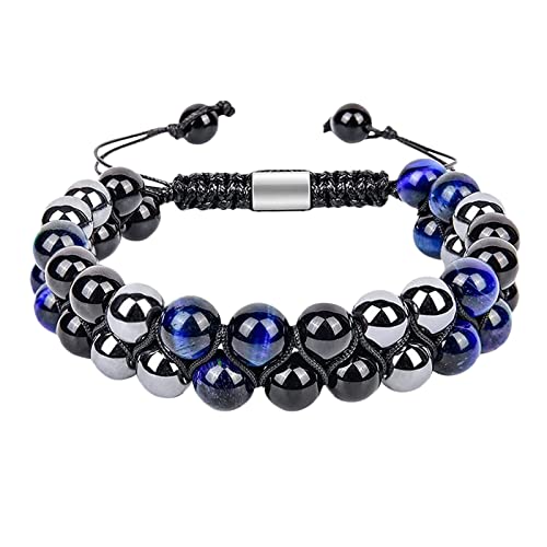 Bracelet de protection triple en cristal véritable vert et noir, le cadeau idéal de bonne chance