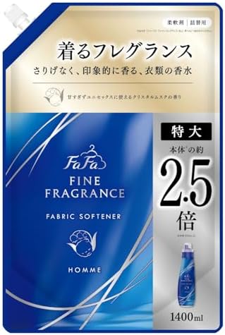 （13:30時点） ファーファ ファインフレグランス 柔軟剤 オム 1400ml 詰替 大容量 クリスタルムスクの香り