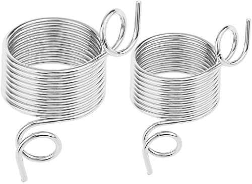 2 Pieces Nickle Plated Wire Yarn Stranding Guide Finger Knitting Thimble for Knitting Crafts Silver 15mm 18mm