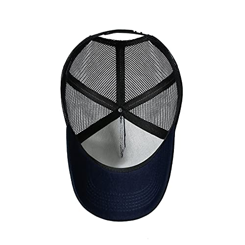 American Flag Trucker Hat - Snapback Hat, Baseball Cap For Men Women - Breathable Mesh Side, Adjustable Fit - For Casual Wear Navy/Black #TOP6
