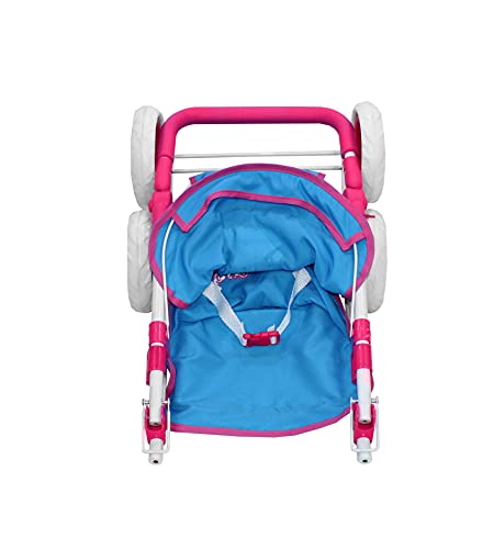 Carrinho luxo premium shine princess boneca - azul turquesa