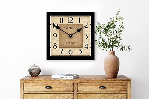 Waterford Square Wall Clock | Ultra Quiet Quartz Mechanism Hand Made In Usa | Beautiful Crisp Lasting Color Comes In 8 Sizes (12-Inch, Waterford) #TOP2
