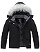 Wantdo Girl's Waterproof Ski Jacket Warm Raincoat with Fur Hood
