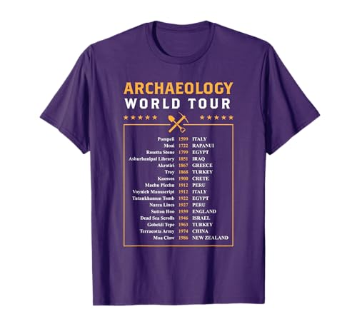 Archaeology World Tour Archaeologist Gift T-Shirt