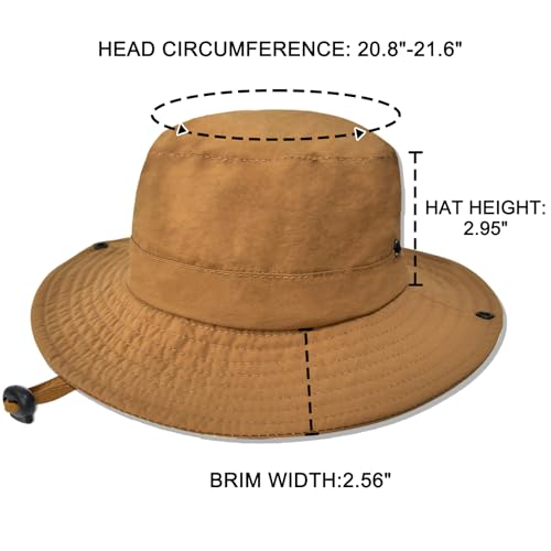 Image of Outdoor Kids Sun Hat UPF 50+ Quick Dry Foldable Bucket Hat Lightweight Adjustable Fishing Safari Hat for Girls and Boys