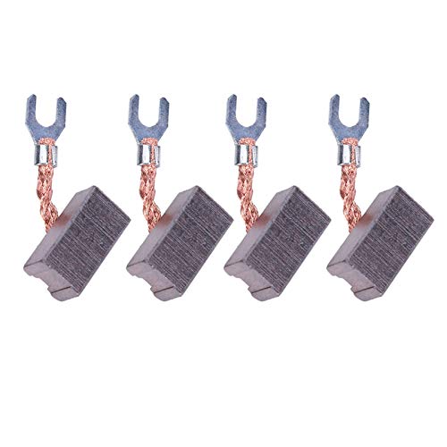 Akozon Lot de 4 Balais de Carbone pour Moteurs électriques, Pièces de Rechange, Mise à Niveau, Alliage Haute dureté pour des Performances Durables, Compatible avec les Outils et Appareils électriques.