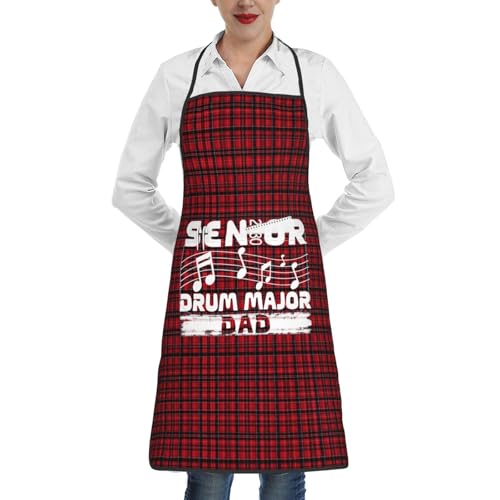 nopicsn Senior 2030 Drum Major Apron for cooking with Pockets Women Men Kitchen Chef Funny Aprons