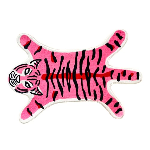 JJIW Tapis de salle de bain Tigre, tapis animalier, tapis de bain pour salle de bain