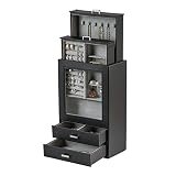 Kendal Jewelry Boxes for Girls Women, Stand Layer Jewelry Organizer Box Display Necklace, Earring, R