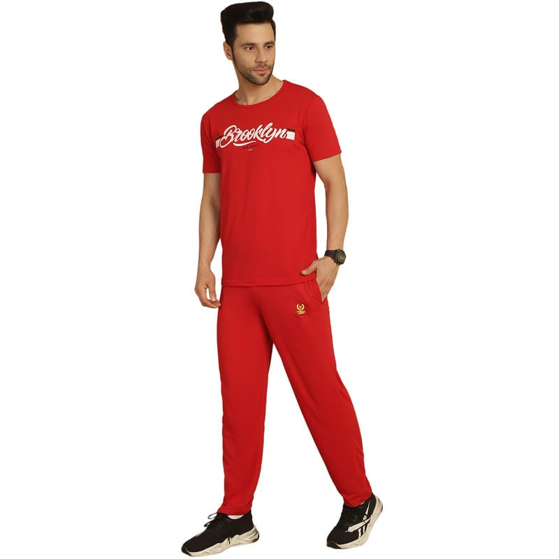 Image of VIMAL JONNEY White Cotton Printed CO-ORD Set Tracksuit for Men-T PRT 23 WHT D10 WHT. 02-P