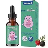 JerlyMush ParaPopro Herbal Blend for Humans & Kids - Wormwood Black Walnut Clove Cleanse for Kids, Digestive Support, Raspberry Flavor, 1fl oz/30 Servings