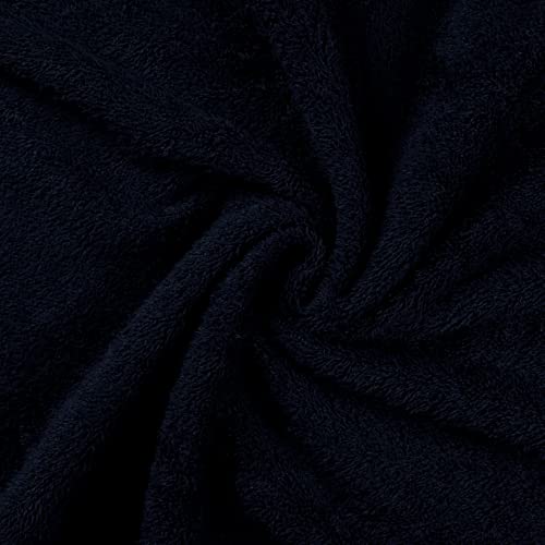 CRS Fur Fabrics Tela de rizo de bambú suave, color azul marino, 1 m, 150 cm x 100 cm, 1Mtr-150cm x 100cm